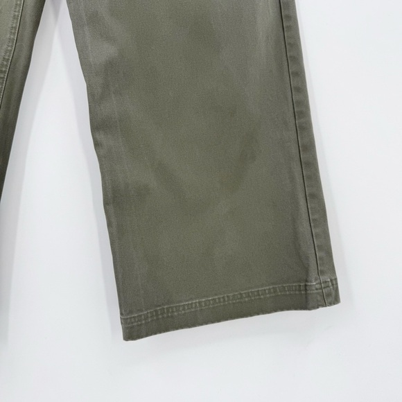 United By Blue Organic Twill Wide Leg Pants in Cypress Green Size 6 - Picture 9 of 10